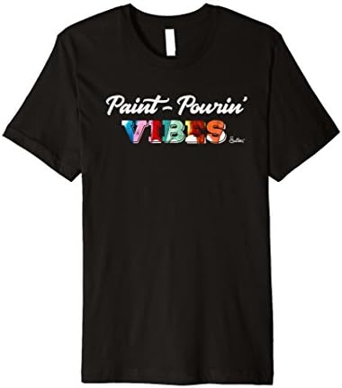 Mens Artist Tshirt - Fluid painting t-shirt Medium Black