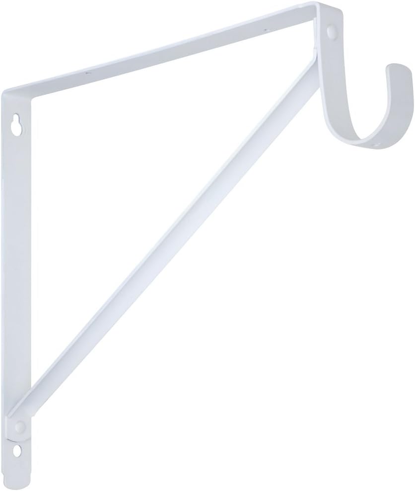 National Hardware S820-225 V8186 Shelf/Hang Rod Bracket in White , 11" x 12-5/8"