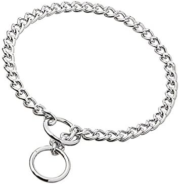 JYHY Stainless Steel P Chock Metal Chain Dog Necklace Collars Walking Training Pet Supplies for Small Medium Large Dogs,Sliver 60cm