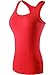 NELEUS Women's 3 Pack Compression Athletic Tank Top for Yoga Running,Black,Red,Rose,EU L,US M