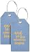 Casmonal Luggage Tags with Full Back Privacy Cover w/Steel Loops (blue 02 pcs set)