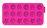 Siliconezone Flowers Chocolate Wafer Mold, Pink