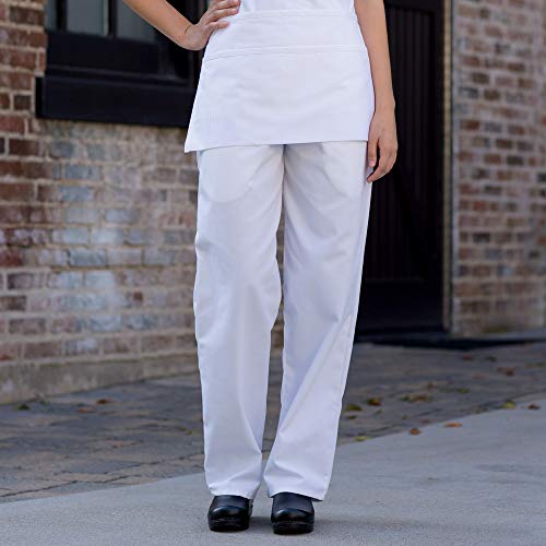 Uncommon Threads mens Classic Baggy With 3" Elastic Waist Chefs Pants, White, XX-Large US