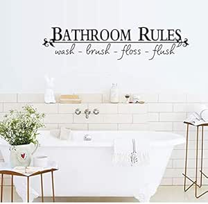 xingzhi Reglas De Baño Etiqueta De La Pared para Decoraciones De Baño