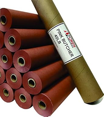 Pink/Pfirsich Butcher Papier Rolle 45,7 cm X 150 'in Durable Carry Tube, FDA genehmigt, Made 100% in der USA, das Original Fl