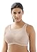 Full Figure Plus Size No-Bounce Camisole Sports Bra Wirefree #1066 Café