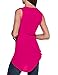 Flora Florida Womens Tanktop Deep V Chiffon Irregular Casual Flowy Tunic Tops
