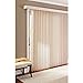 78 x 84 Light Control Durable PVC, Vertical Textured S-Slat Privacy Blinds, Beige