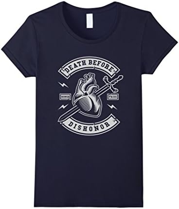 Womens Death Before Dishonor Men's T-shirt Large Navy