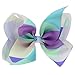 12Piece 8 Inches Grosgrain Ribbon Rainbow Hair Bows Alligator Clips For Girls Teens Kids