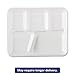Genpak 10500 Foam School Trays, 5-Comp, 10 2/5 x 8 2/5 x 1 1/4, White (Case of 500)