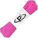 Paracord Planet Genuine Type III 550lb Paracord – Nylon Cord in Solid, Multi, and Reflective Colors – Neon Pink (50 ft)