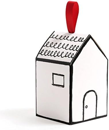 DECOLUV House Shape Gift Boxes - Set of 5 Decorative Treats Boxes, Cookies, Goodies, Candy and Homemade Soaps Gift Boxes for Christmas, Birthdays, Holidays, Weddings, Etc (3.34 x 3.34 x 3.54 inches)
