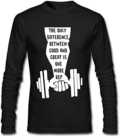 Dumbell Store569 Men Long Sleeve 100% Cotton Dumbell Teeshirts Perfect Unique
