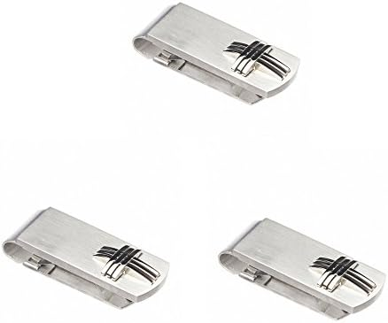 James CavoliniMen's Stainless Steel Stylish 3D Cross Money Clip