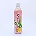 Vivaloe Pink Lemonade Flavor Aloe Beverage - 16.9 Fl. Oz - Pack of 12 - All Natural Aloe Juice.