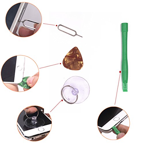 JUYU 21 Pcs Cell Phone Repair Tool Kit Open Tool Kit for iPhone Precision Screwdriver Set with Magnetizer/Demagnetizer Tool & Opening Pry Tools for iPhone, IPad,IPod,ITouch (21 IN 1)