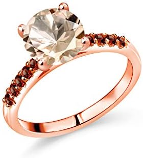 2 18カラット 天然 モルガナイト ピーチ 指輪 リング レディース 天然 ガーネット 10金 ピンクゴールド K10 Diplomiya