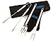BlizeTec Grilling Tools Set: 3-Piece Stainless Steel BBQ Grill Accessories Including a Spatula, Tongs, Fork Plus Case and Glove