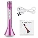 Tencoz Kids Microphone, Wireless Bluetooth Karaoke Microphone with Controllable LED Lights, Portable Handheld Karaoke Speaker Machine Gift Birthday Home Party for 4+ Years Old Teens Girl Boys