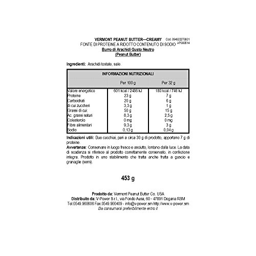 Vermont Peanut Butter Co Peanut Creamy 16 Oz Amazon Com Grocery