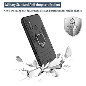 TANYO Cover + [2 Pezzi] Vetro Temperato per Oppo A53S / A53, TPU/PC Dual Layer Armor Antiurto Protezione Custodia [360… - immagine 5