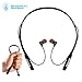 Bluetooth v4.1neckband Headphones, Wireless Sports Earphones w/ Mic Waterproof HD Stereo Sweatproof Earbuds for Gym Running Workout 8 Hour Battery Noise Cancelling Headsets (black)