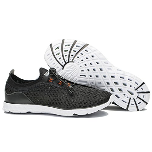 Tianyuqi Men's Mesh Slip On Water Shoes, 43 M EU / 9.5 D(M) US, Black