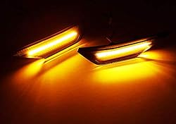 RZGMTSPT 2x Black Smoked Lens Front Bumper LED Side