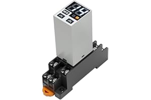 H3Y2 Digital Timer Relay With Base For 12V 24V 220V Systems Providing Accurate Delay And Timing Functionality (H3Y-2E DC12V)