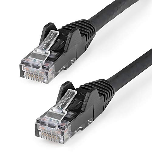 StarTech 6in Cat6 Snagless Ethernet Cable, LSZH, Black (N6LPATCH6INBK)
