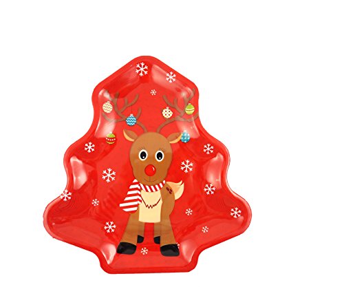 GUBA Men's Tray Assorted Design Xmas Dinner Food Serving Platter Sanat Party