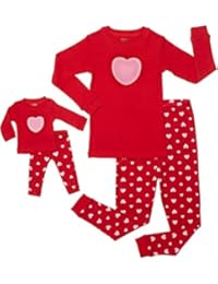 Kids & Toddler Pajamas Matching Doll & Girls Pajamas 100% Cotton Pjs Set (Toddler-14 Years) Fits American Girl