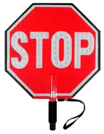 Stop/Stop Sign LED Paddle 12"x12" by Traffic Safety Corp.: Amazon ...