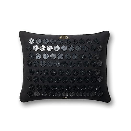 Shakti Premium Acupressure Pillow (Black) for Neck & Head Tension Relief, Stress Relaxation & Deep Muscle Release