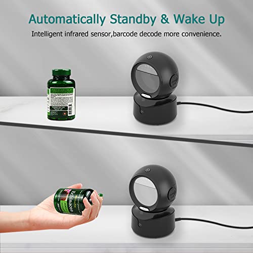 NetumScan USB Barcode Scanner Wired 1D 2D QR Barcode Reader for Supermarket Retail Store Warehouse POS System NSA5