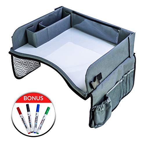 MyLapDesks Kids Travel Tray Dry Erase Tray with Markers, Car Seat