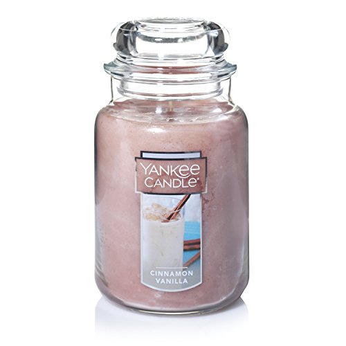 Yankee Candle Cinnamon Vanilla Scented, Classic 22oz Large Jar Single