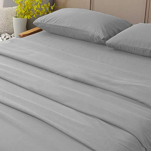 HomeLabels Extra Soft Heather Jersey Knit 100 Combed Cotton Soft Queen