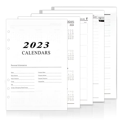 2023 A5 Monthly Planner Refill Paper 352 Pages Hourly Daily Daytimer