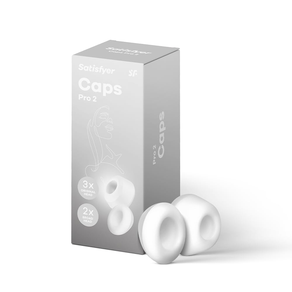Satisfyer Pro 2 Next Generation Climax Tips | Pack of 5 in White | Replacement Heads | Premium Silicone Caps | Ultimate Pleasure and Quiet Stimulation | Attachement for Women Clitoral Adult Toy
