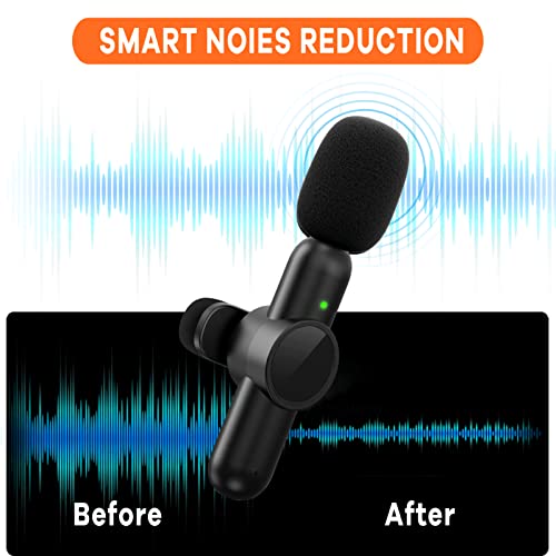 Wireless Lavalier Lapel Microphones for Android - Omnidirectional Condenser Wireless Recording Mic with USB C Microphone for Video Recording Vlog YouTube Tiktok Podcast Interview