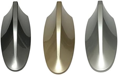 Panpage Combo Set Gray and Light Brown and Silver Color Car Roof Shark Fin 171mm x 75mm Antenna For All Brand Car Auto External Accessories