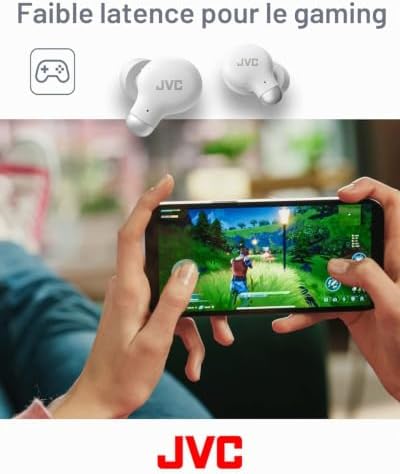 HA-Z250T-W True Wireless Headphones avec réduction de Bruit, Confortables et Design avec Embouts en Mousse à mémoire de Forme, 3 Modes sonores, Bluetooth 5.3, Autonomie de Batterie 28H (Blanc)