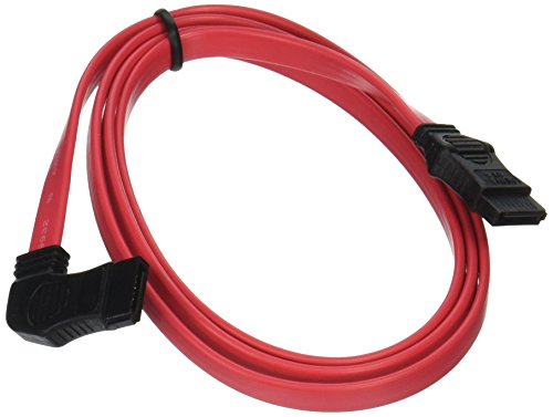 C2G 10187 7-Pin 180Â° to 90Â° 1-Device Side Serial ATA Cable, Red (3 Feet, 36 Inches)