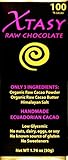 4 Pack of Xtasy Raw Chocolate Bar 100% (Premium Ecuadorian Arriba Nacional Cacao) 1.76 oz. bars.