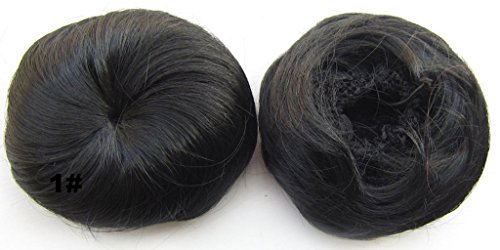 Beauty Wig World 30gr UP DO Ballerina Knoten Donut Bun Top Knot Scrunchie Hair Piece Ponytail Color#1