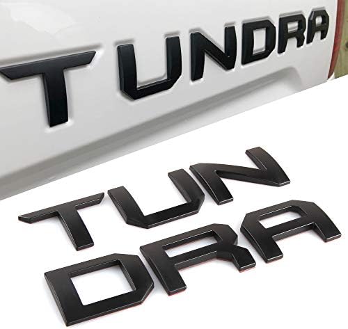 Easy Eagle 3D Metal Tailgate Insert Letters for Toyota Tundra 2014-2019 - Matte Black