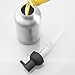 mDesign Rustproof Aluminum Soap Dispenser Pump, for Kitchen or Bathroom Vanities - Pack of 2, Wide, Brushed/Matte Charcoal