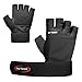 Rip Toned Full Black Workout Gloves for Men & Women - Gym Gloves for Men for Weightlifting, Gym, Bodybuilding, Powerlifting & Fitness Training - Weight Lifting Gloves with Padded Palm & Enhanced Grip